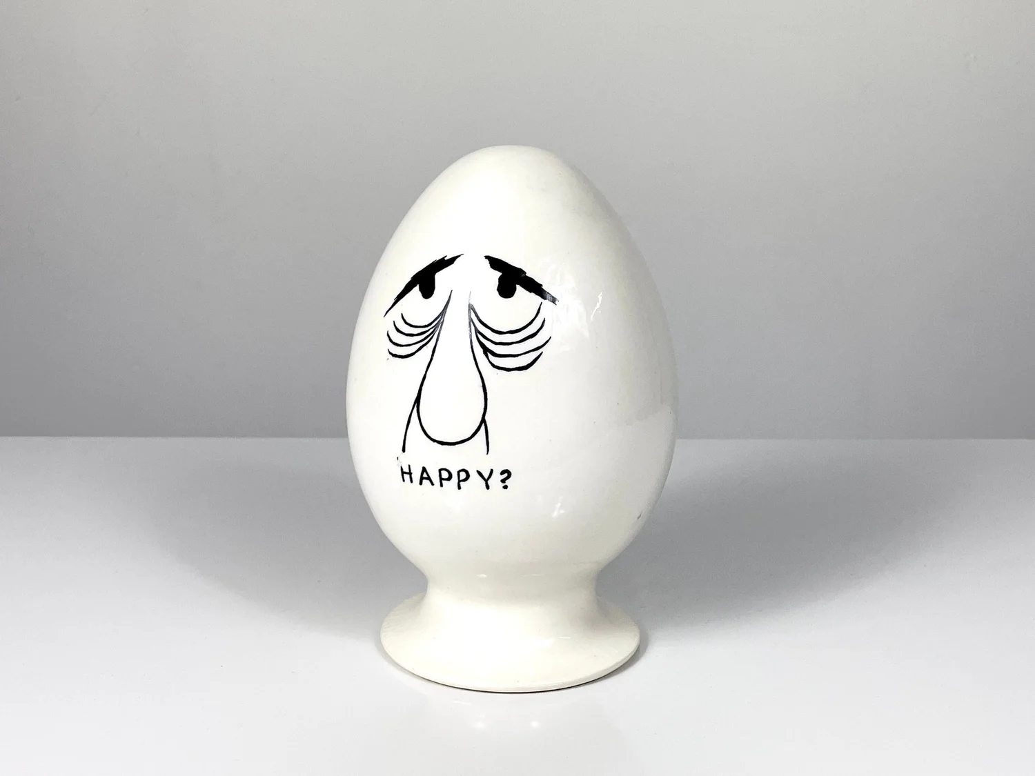 Rare 1959 Lagardo Tackett Happy Ceramic Egghead Stash Jar Condom 
