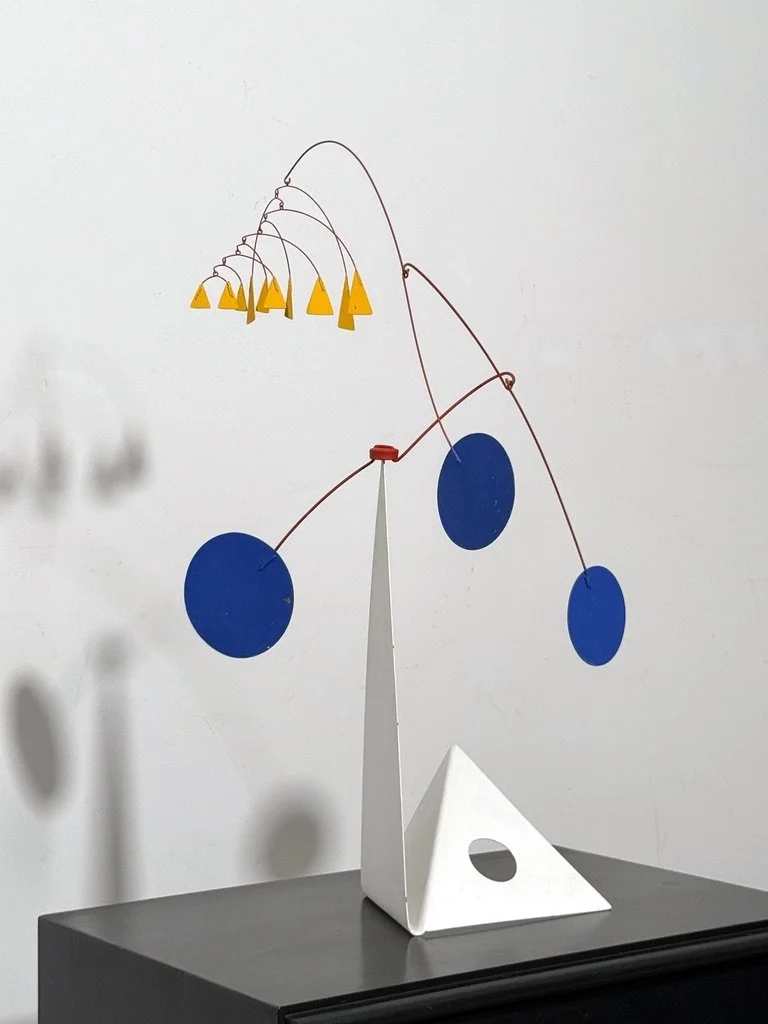 vintage mid century modern alexander calder mobile stabile sculpture arhtur bauman kinetic mobile table top modernist kinetic sculpture unique rare standing mobile art