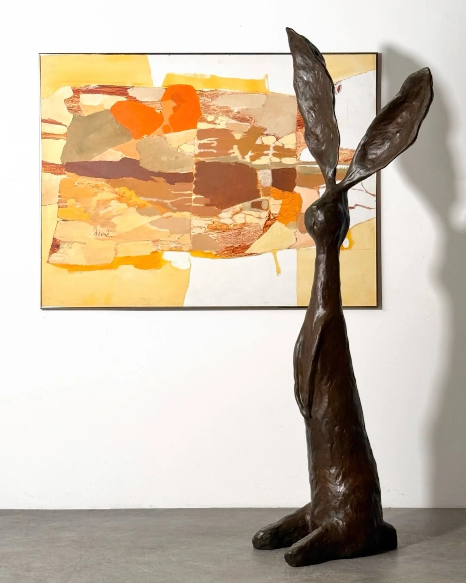 Jim Budish X Joel Durand 💛🧡🤎 #jimbudish #bronzesculpture #modernart #joeldurand #abstractart