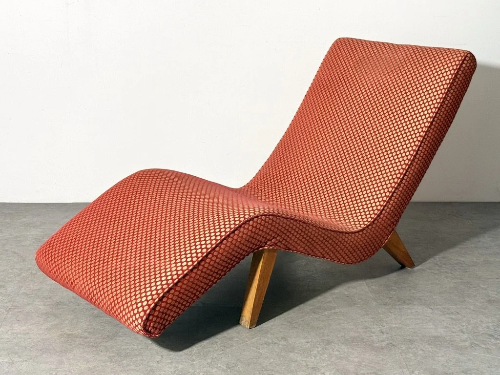 vintage mid century modern sculptural wave chaise lounge adrian pearsall greta grossman rare unique serpentine chaise lounge vladimir kagan