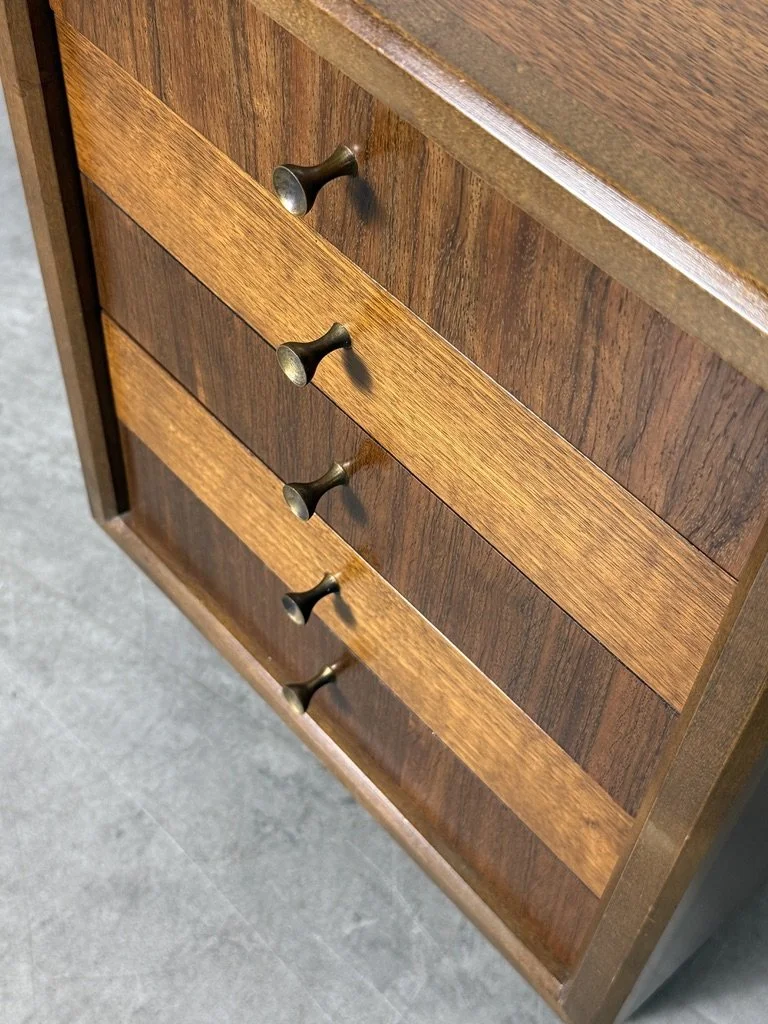 vintage mid century modern furniture detroit michigan paul mccobb rare unique side table with drawers end table with drawers nighstand