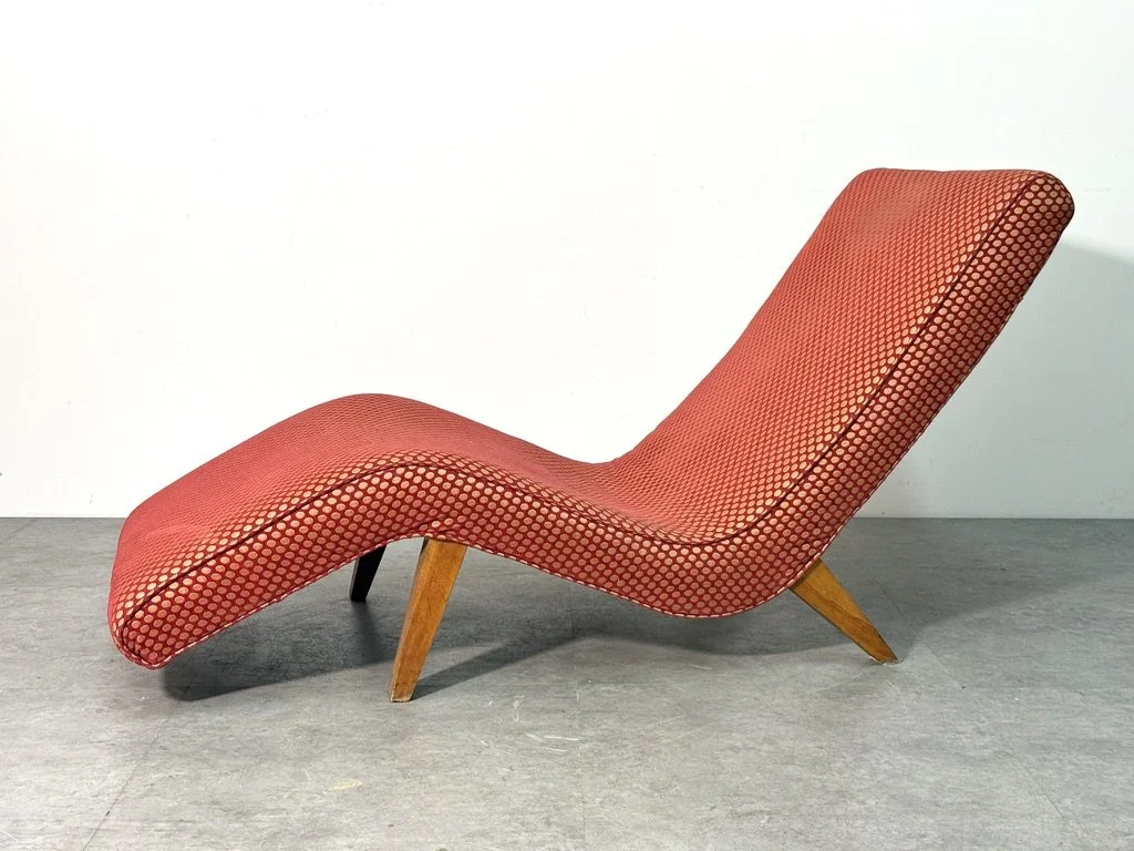 vintage mid century modern sculptural wave chaise lounge adrian pearsall greta grossman rare unique serpentine chaise lounge vladimir kagan