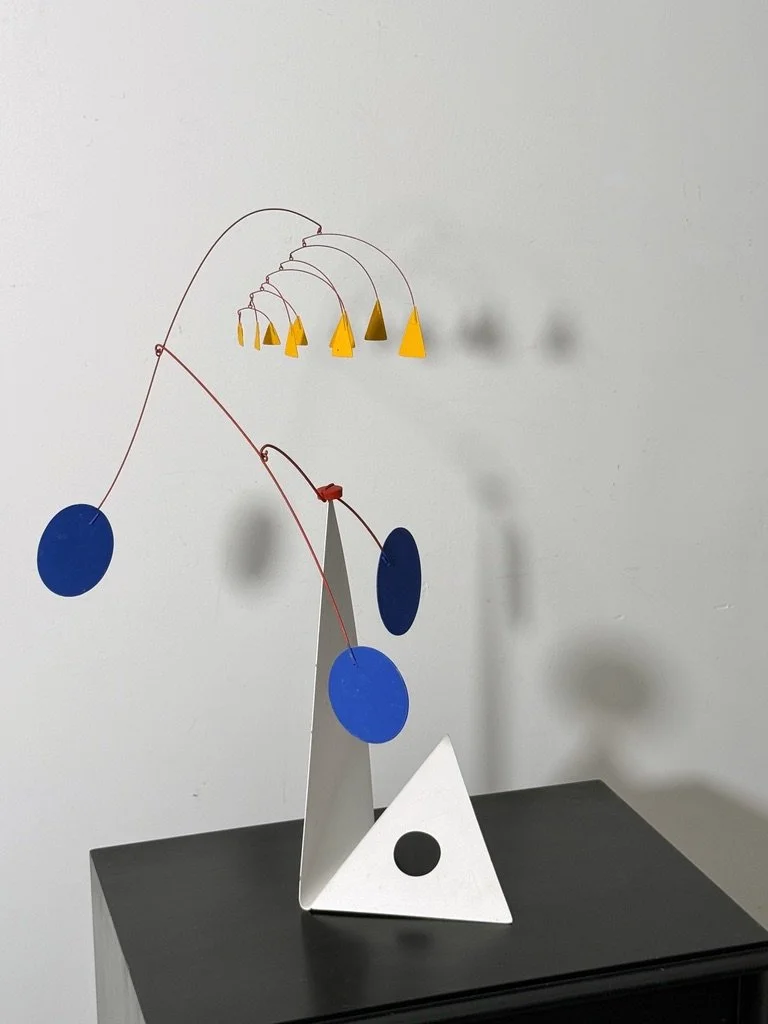 vintage mid century modern alexander calder mobile stabile sculpture arhtur bauman kinetic mobile table top modernist kinetic sculpture unique rare standing mobile art