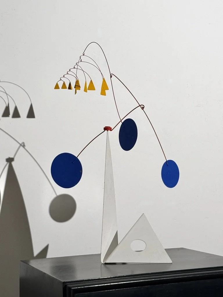 vintage mid century modern alexander calder mobile stabile sculpture arhtur bauman kinetic mobile table top modernist kinetic sculpture unique rare standing mobile art