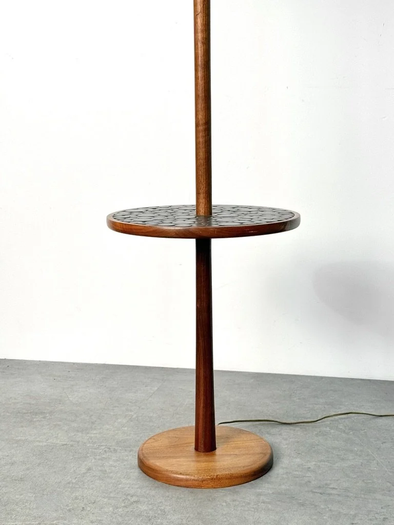 vintage mid century modern gordon and jane martz ceramic tile floor lamp with table reading lamp mosiac tile table floor lamp rare martz lamp black tile martz lamp marshall studios