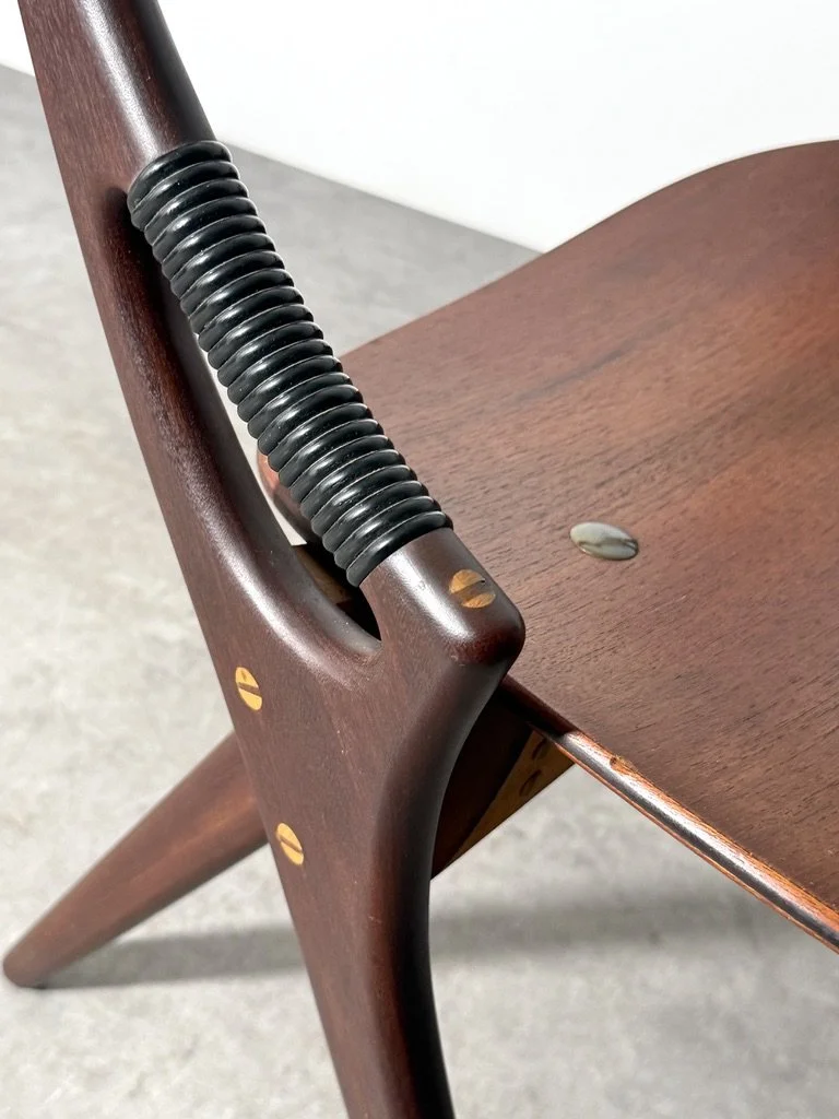 vintage mid century danish modern teak sculptural armchair side chair accent chair rosewood sculpted hans wegner arne vodder finn juhl