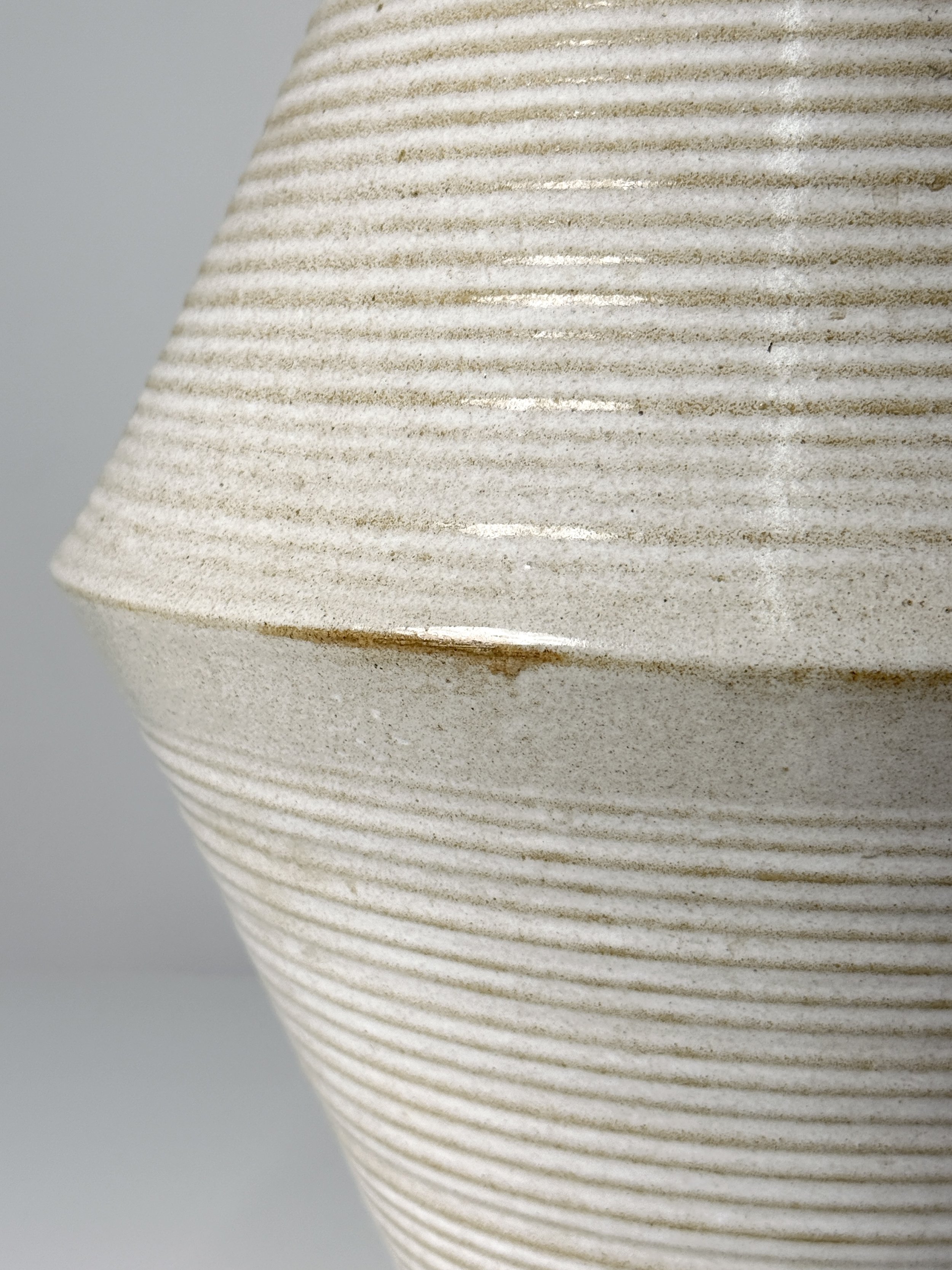 mid century modern white architectural pottery planter cone vase double cone lagardo tackett stoneware unique modernist planter vase conical vessel california design rare zanesville