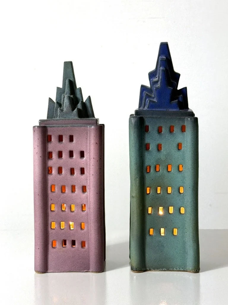 vintage mid century modern ceramic studio pottery sculpture lamp night light bedside lamps post modern sculpture light up sculpture new york city unique sculpture