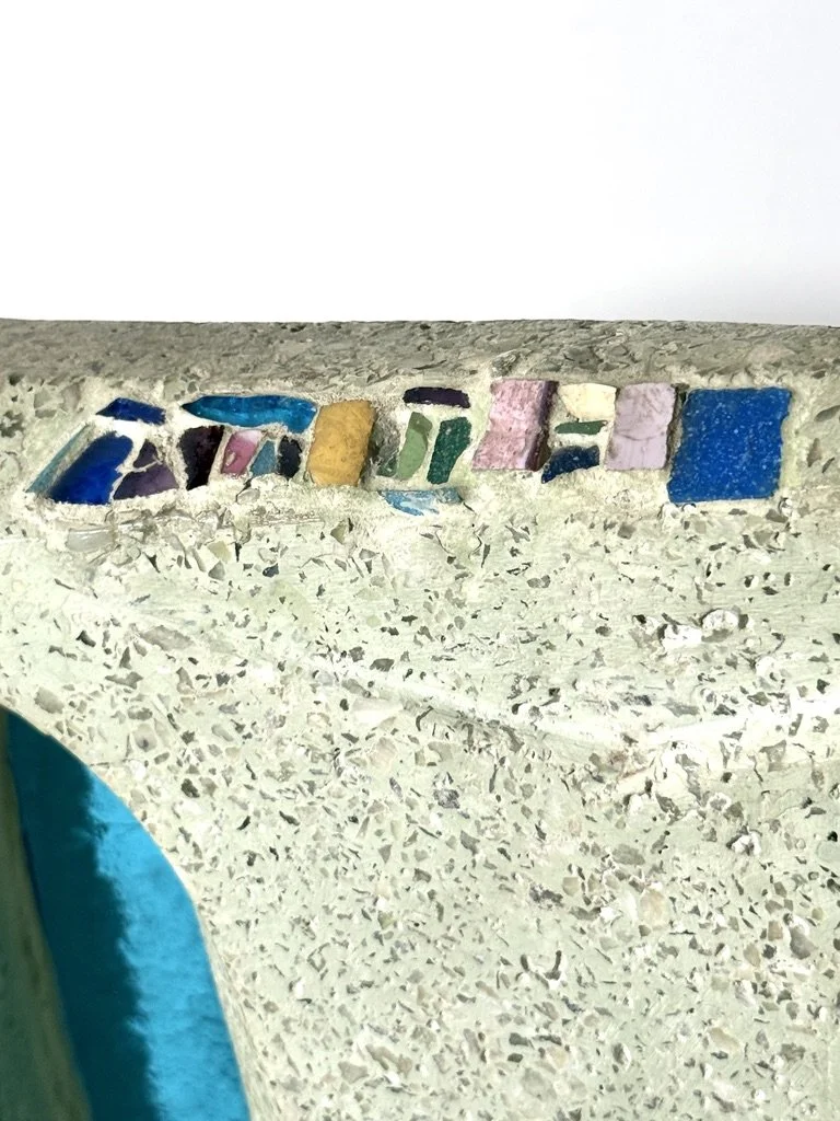 1940s mid century modern modernist carved stone monumental sculpture terrazzo and glass samuel cashwan samuel adolph cashwan modernism rare sculpture
