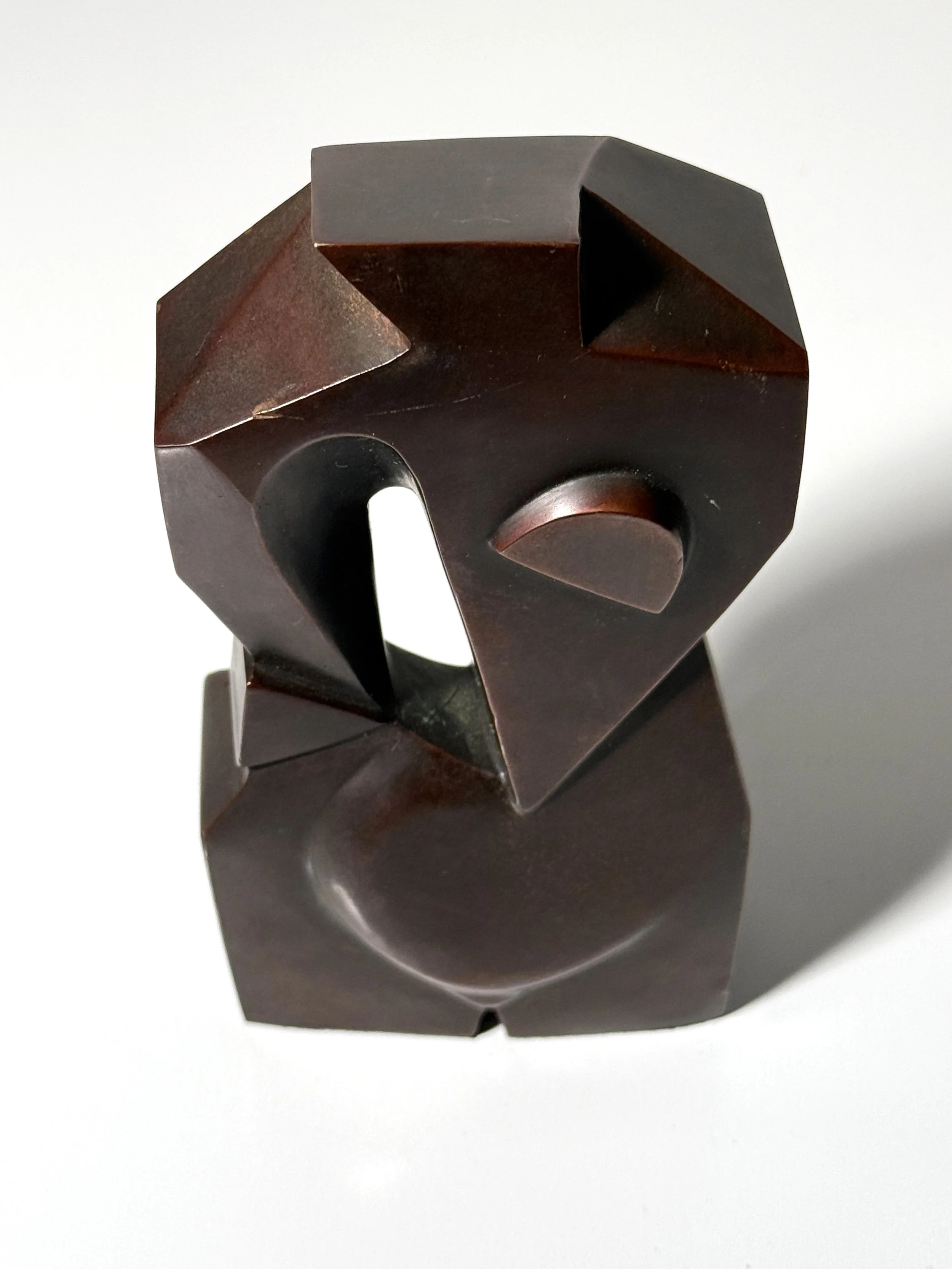 vintage mid century modern cubist picasso style bronze sculpture abstract modernist figural torso sculpture tabletop desktop architectural bronze figure art deco