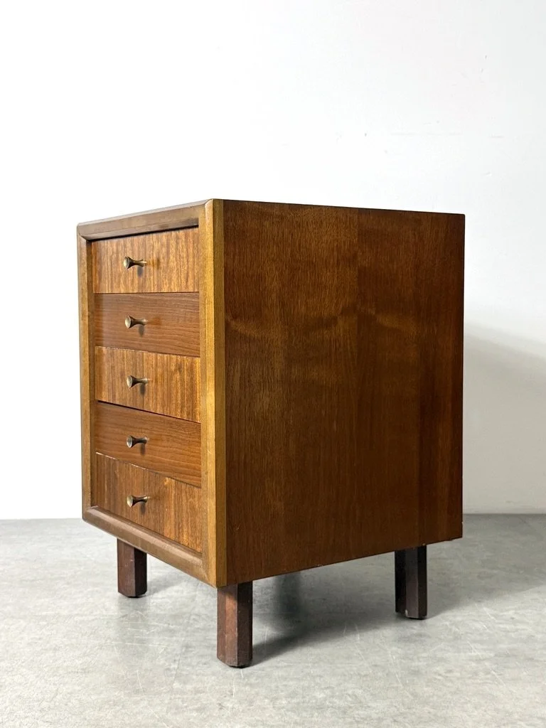 vintage mid century modern furniture detroit michigan paul mccobb rare unique side table with drawers end table with drawers nighstand