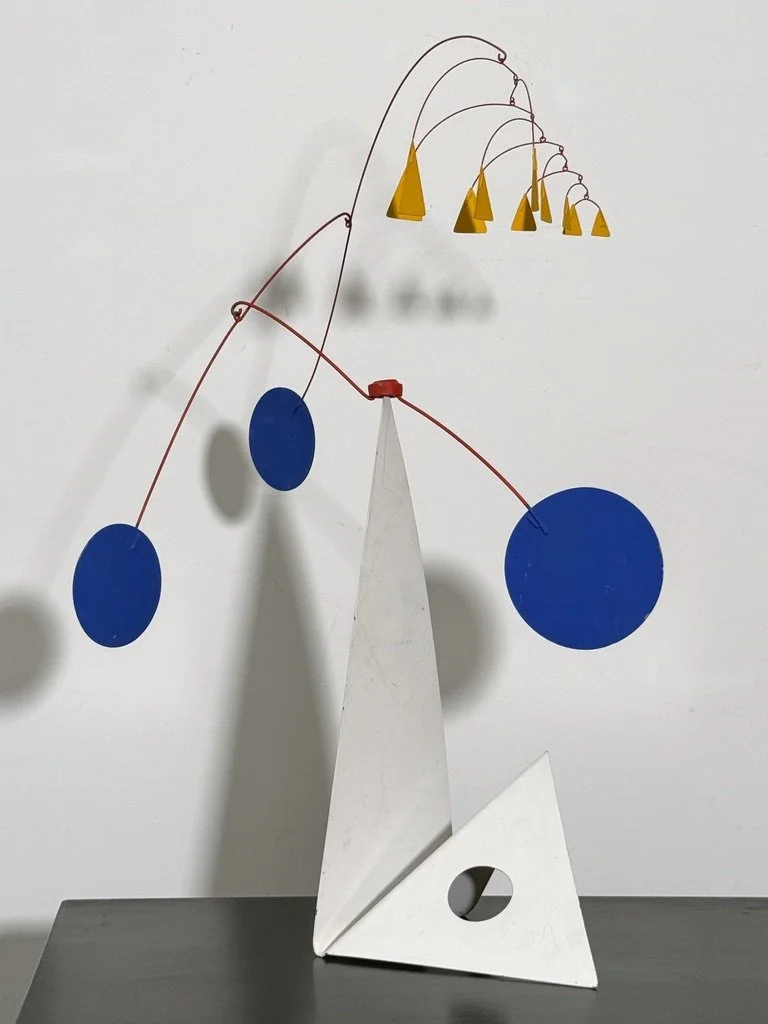 vintage mid century modern alexander calder mobile stabile sculpture arhtur bauman kinetic mobile table top modernist kinetic sculpture unique rare standing mobile art