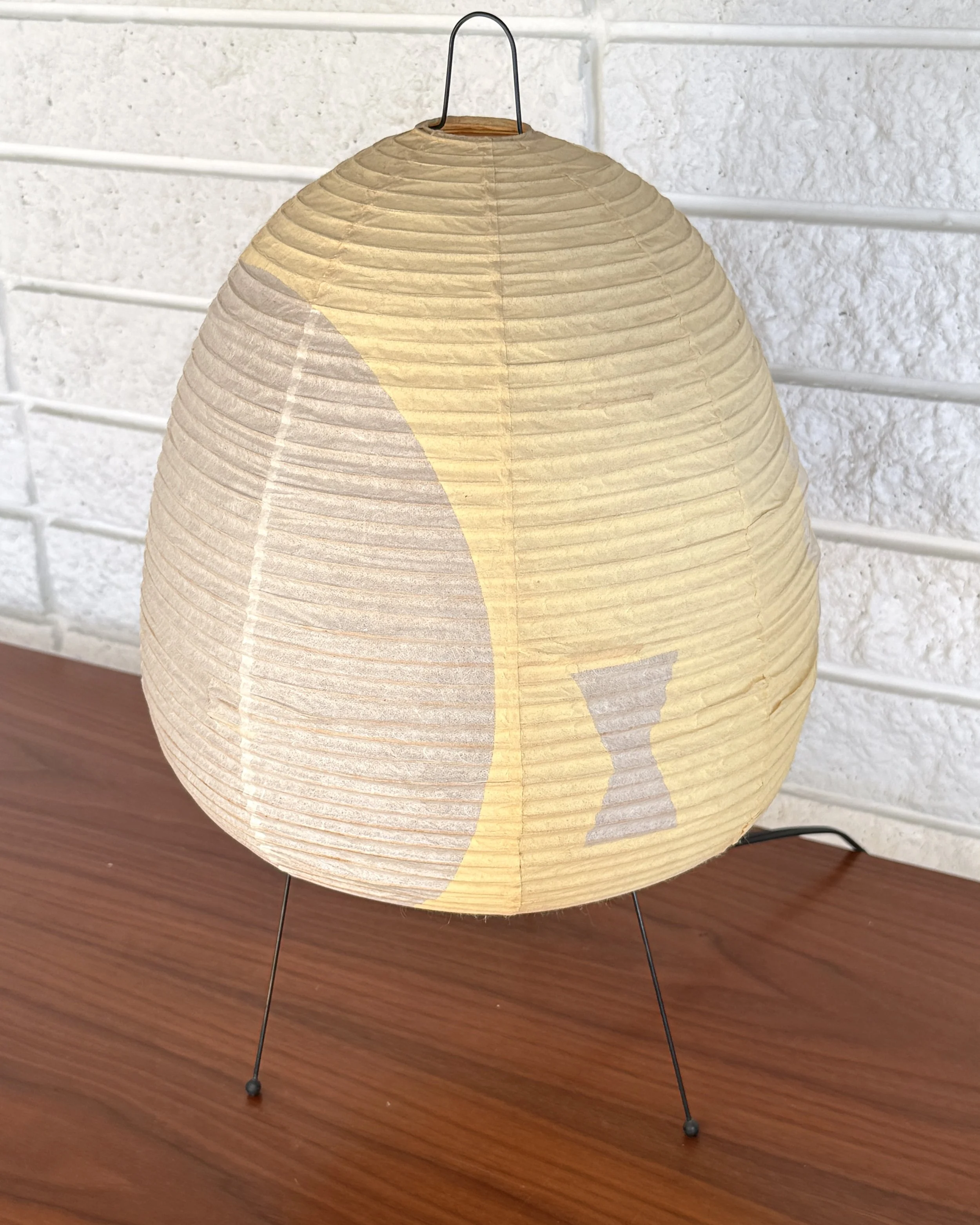 vintage isamu noguchi akari table lamp washi paper japanese lamp rare noguchi light sculpture 1A tripod table lamp authentic original