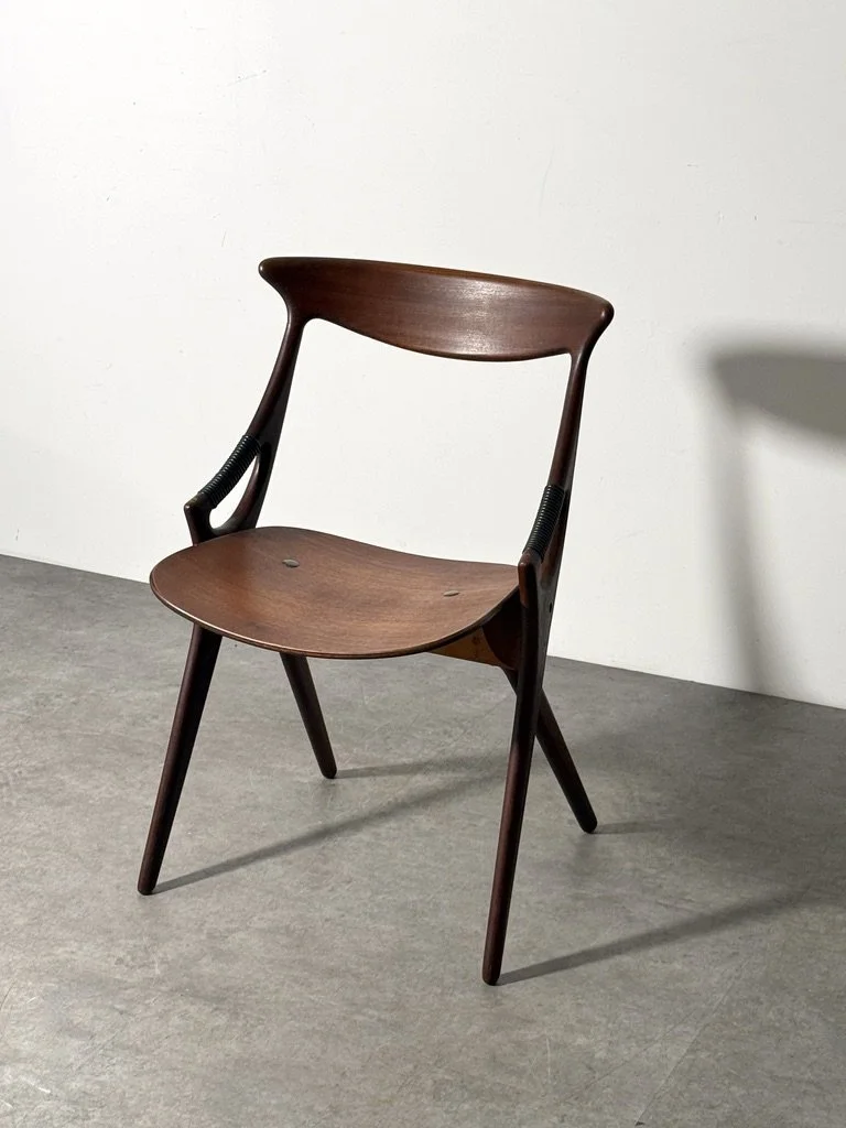 vintage mid century danish modern teak sculptural armchair side chair accent chair rosewood sculpted hans wegner arne vodder finn juhl