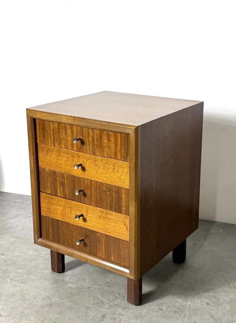 vintage mid century modern furniture detroit michigan paul mccobb rare unique side table with drawers end table with drawers nighstand