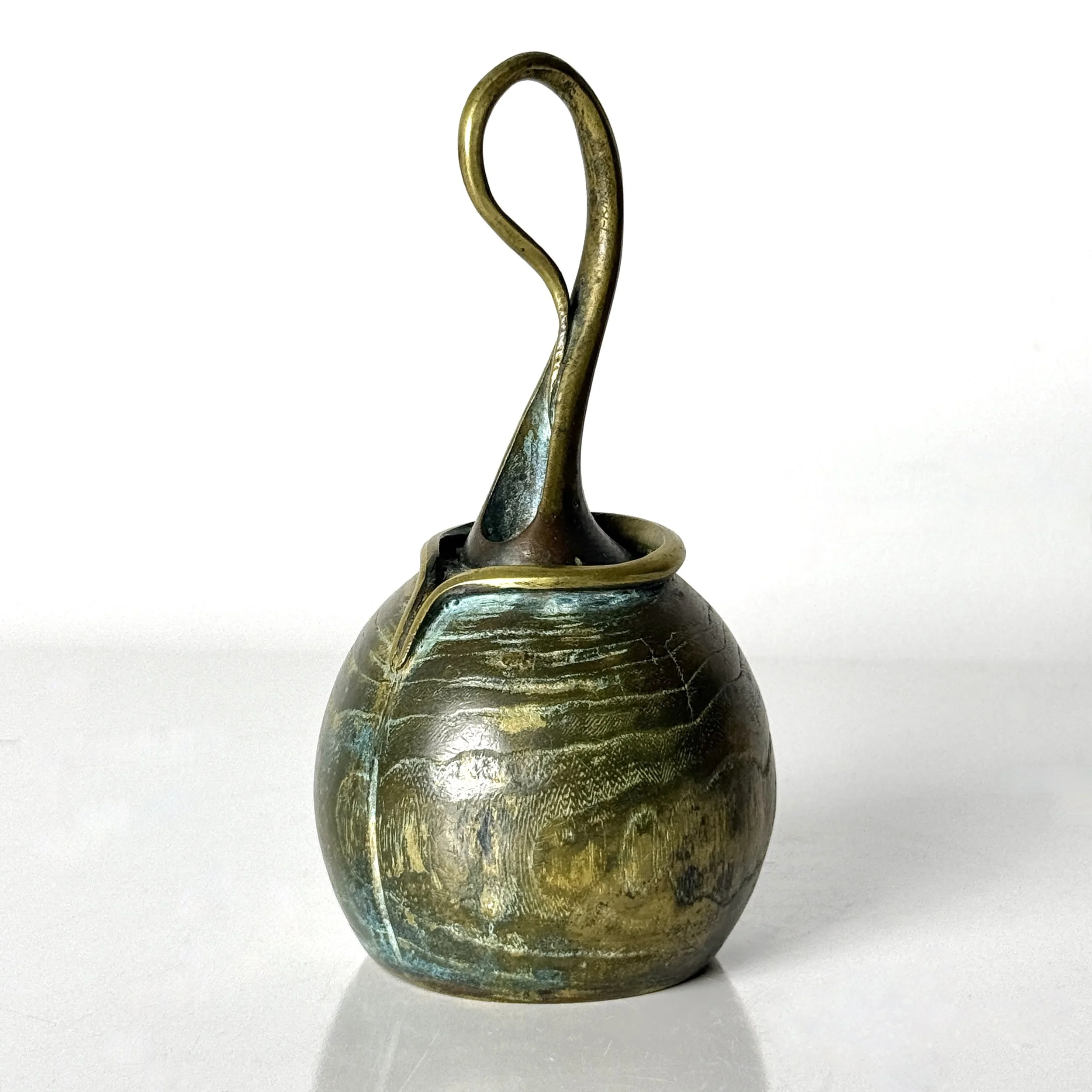 vintage mid century modern detroit michigan bronze abstract organic sculpture bell harry bertoia cranbrook carl aubock rare unique table top sculpture object