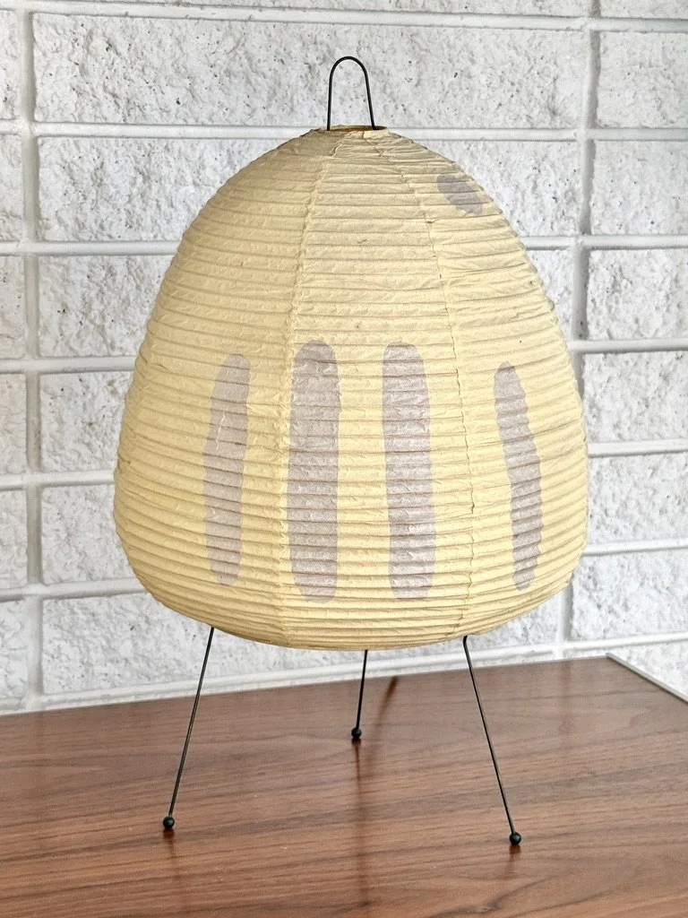 vintage isamu noguchi akari table lamp washi paper japanese lamp rare noguchi light sculpture 1A tripod table lamp authentic original