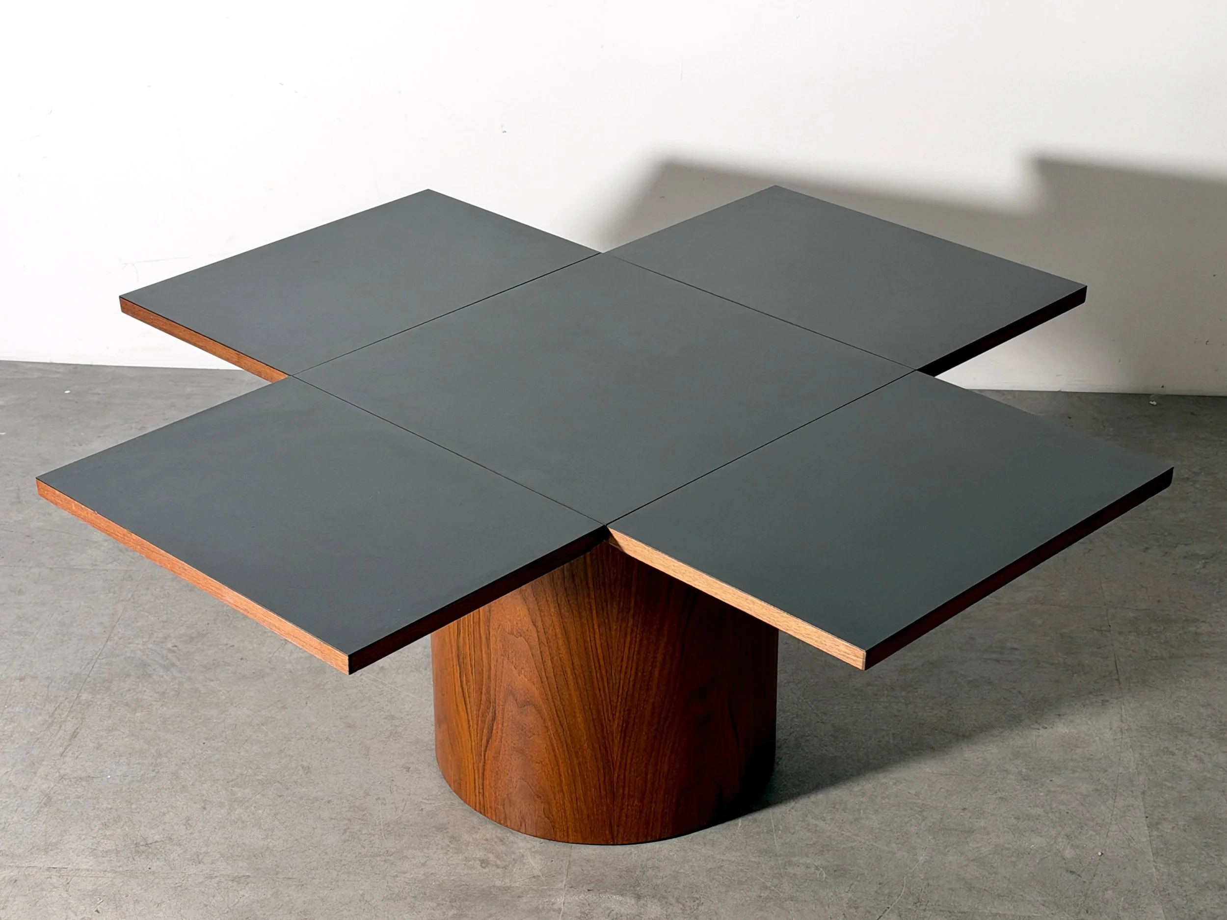 vintage mid century modern vladimir Kagan danish modern coffee table cocktail table side table end table expandable extending hinged rare unique modular coffee table 1960s