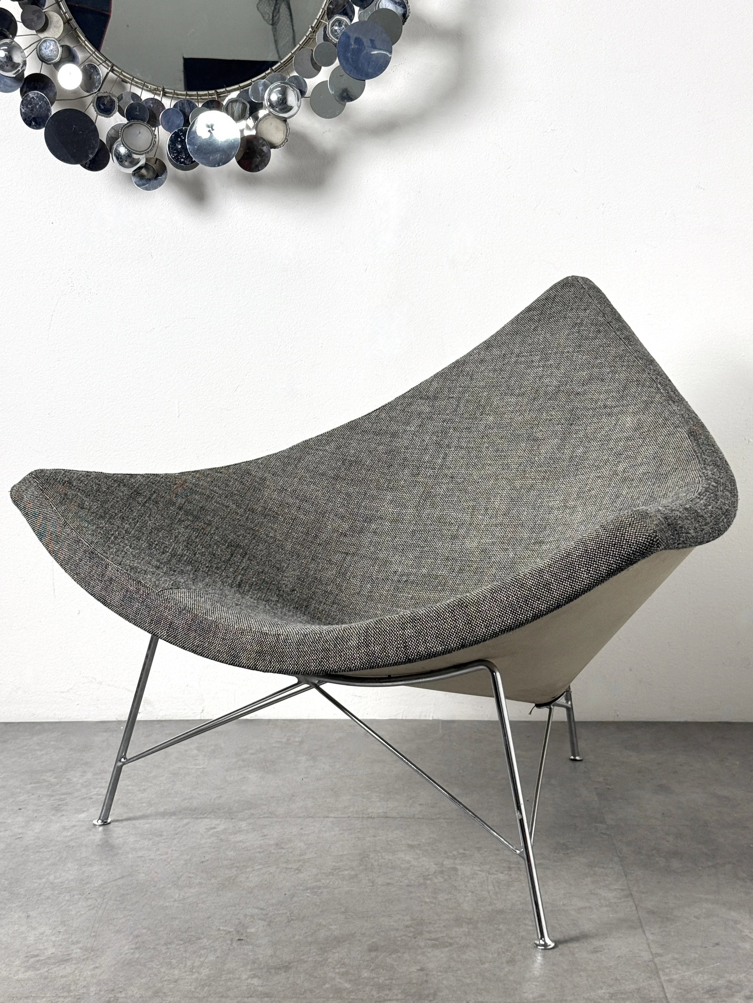 vintage mid century modern furniture detroit michigan george nelson rare coconut chair herman miller mcm iconic charles eames modernist lounge chair unique rare lounge chair 1950s original authentic