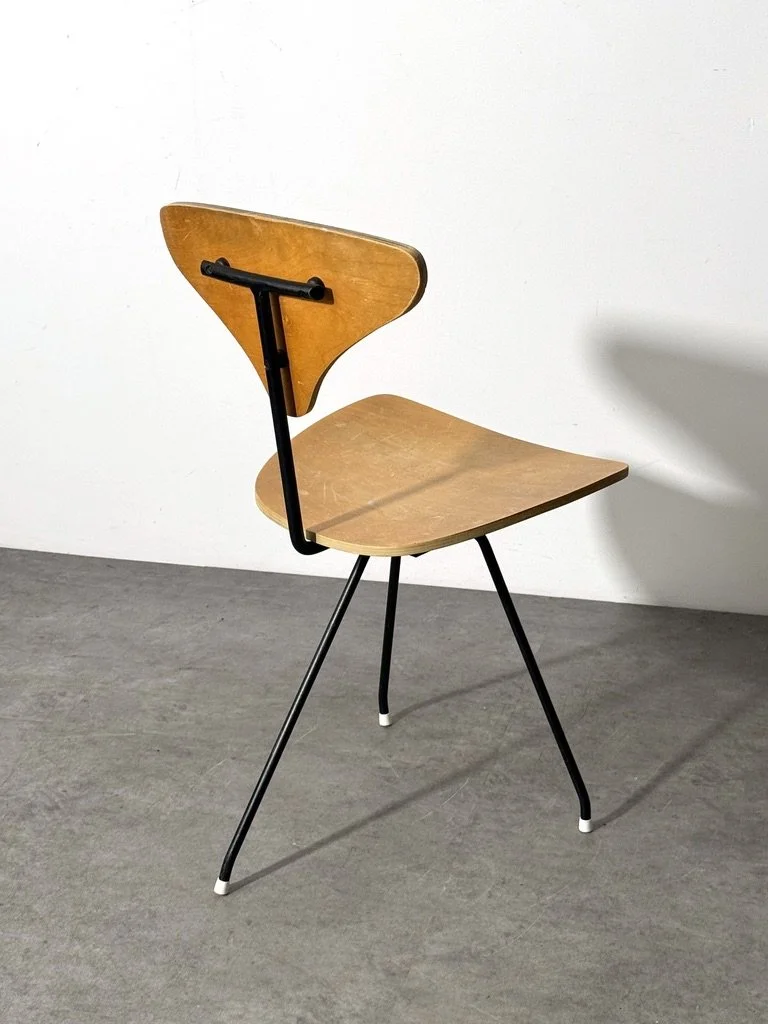 Mid Century Swivel Desk Chair in Molded Plywood by Arthur Umanoff for Elton 1950s