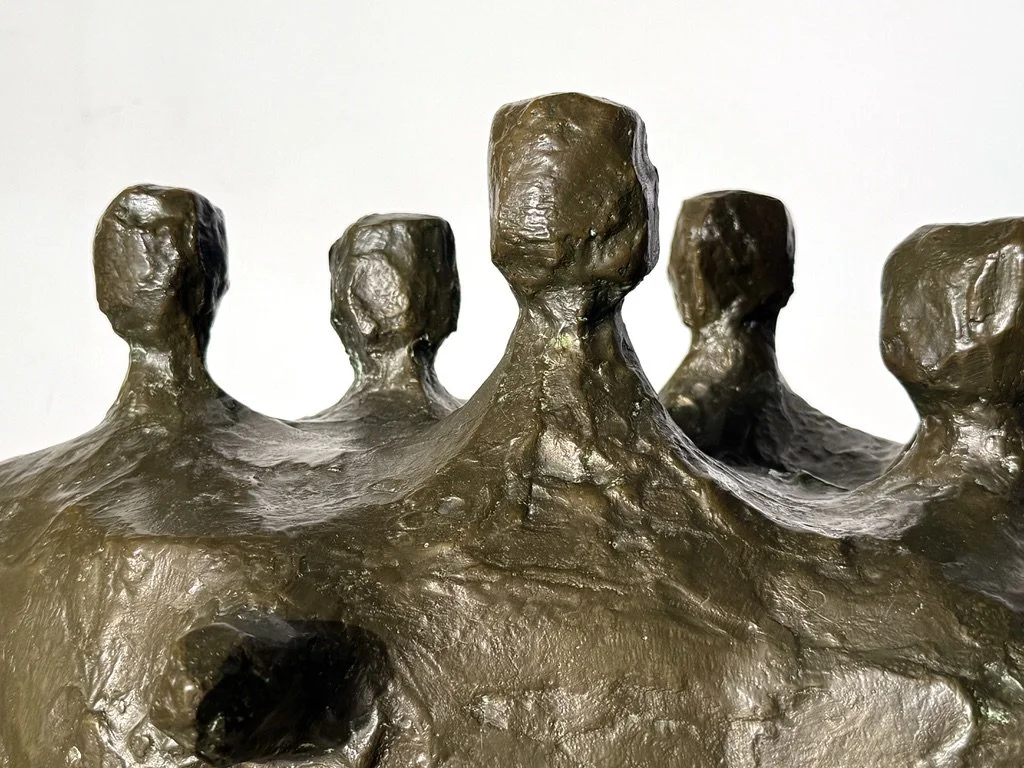 vintage mid century modernist bronze sculpture large brutalist bronze figurative sculpture lynn chadwick cranbrook detroit artist unique large bronze floor sculpture