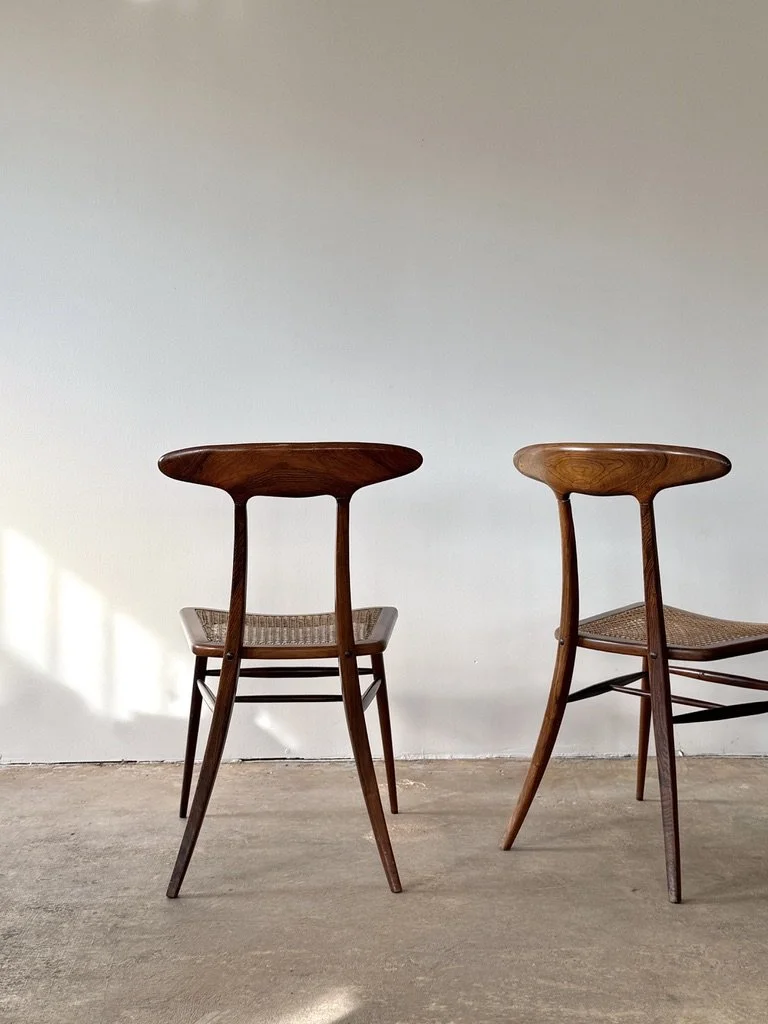 vintage mid century modern carlo hauner martin eisler brazilian dining chairs rare rosewood cane dining chairs set of 4 side chairs handmade sergio rodrigues percival lafer important dining chairs