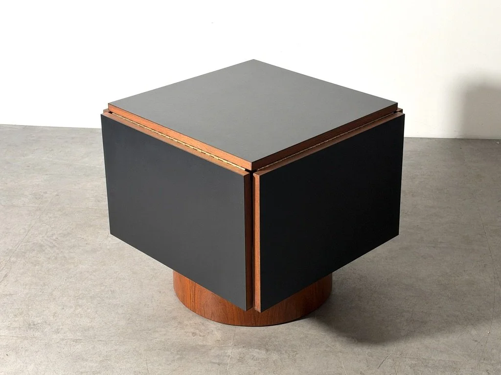 vintage mid century modern vladimir Kagan danish modern coffee table cocktail table side table end table expandable extending hinged rare unique modular coffee table 1960s