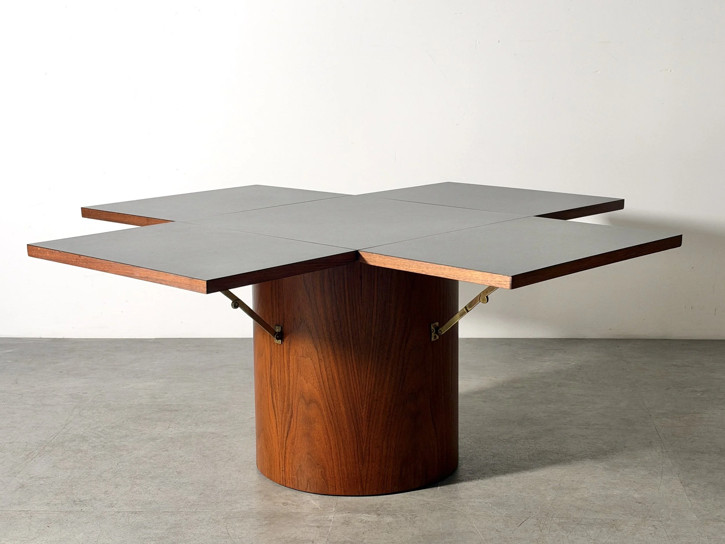 vintage mid century modern vladimir Kagan danish modern coffee table cocktail table side table end table expandable extending hinged rare unique modular coffee table 1960s
