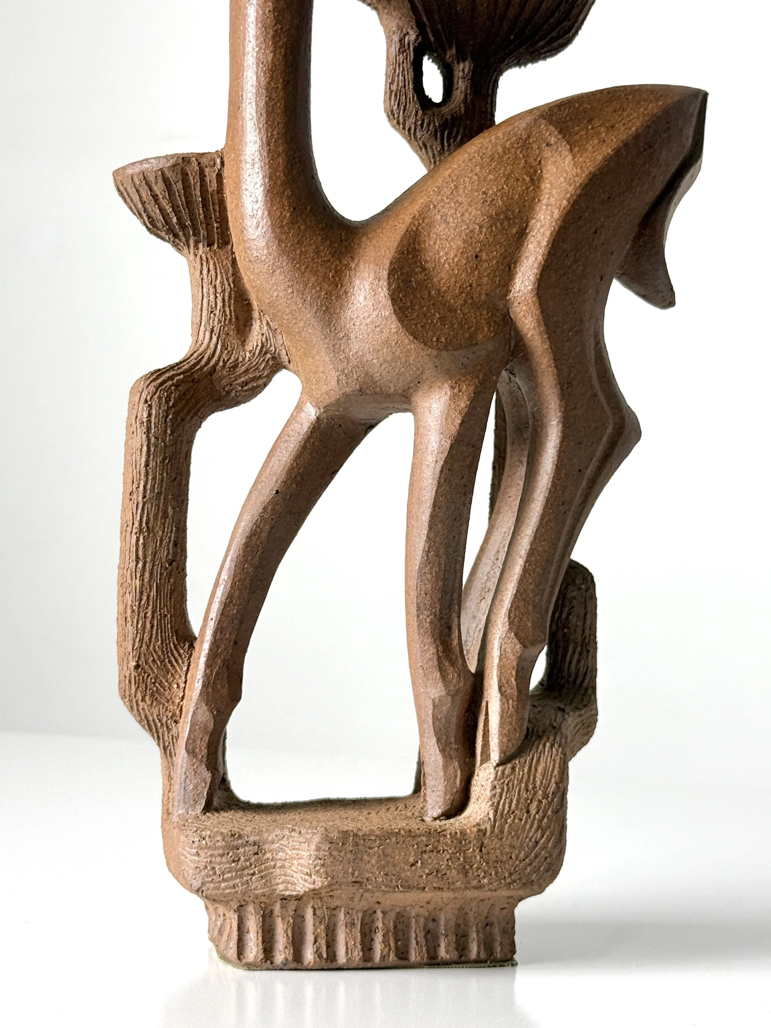 vintage mid century modern detroit michigan betty davenport ford ceramic animal sculpture rare ceramic cranbrook art california modern pottery