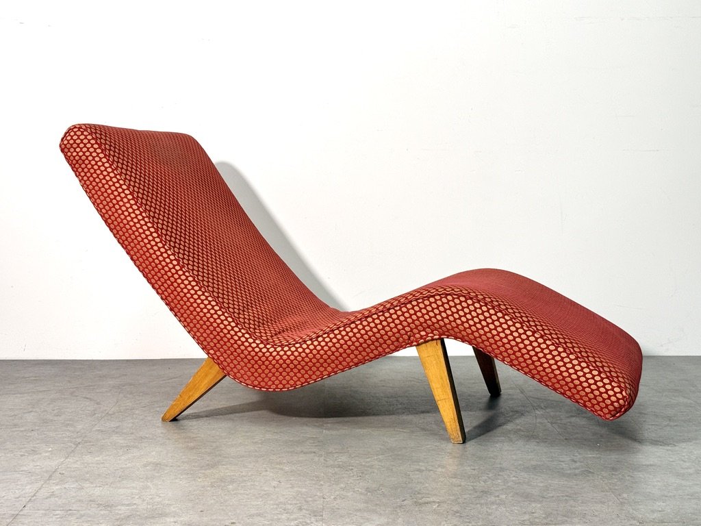 vintage mid century modern sculptural wave chaise lounge adrian pearsall greta grossman rare unique serpentine chaise lounge vladimir kagan