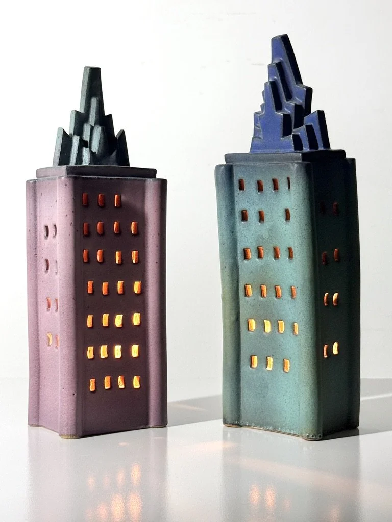 vintage mid century modern ceramic studio pottery sculpture lamp night light bedside lamps post modern sculpture light up sculpture new york city unique sculpture