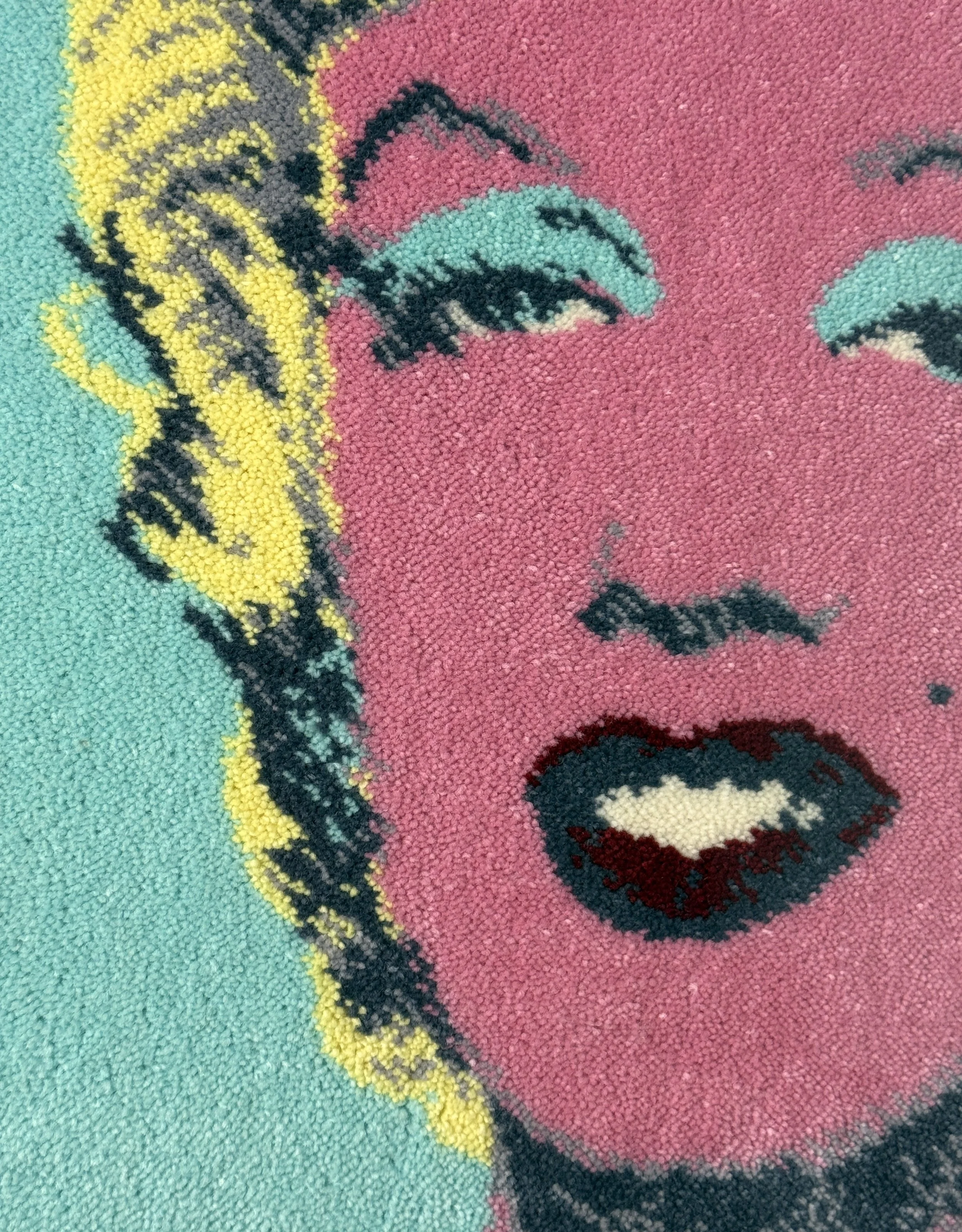vintage andy warhol original signed tapestry wall sculpture wall hanging marilyn monroe pop art textile painting shadowbox frame pop art lucite authentic warhol art