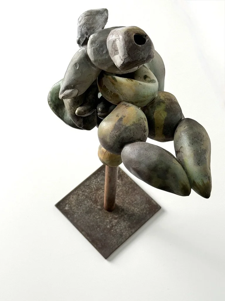 vintage mid century modern studio pottery organic abstract sculpture cranbrook pottery ceramic art totem sculpture wabi sabi unique decorative sculpture natural