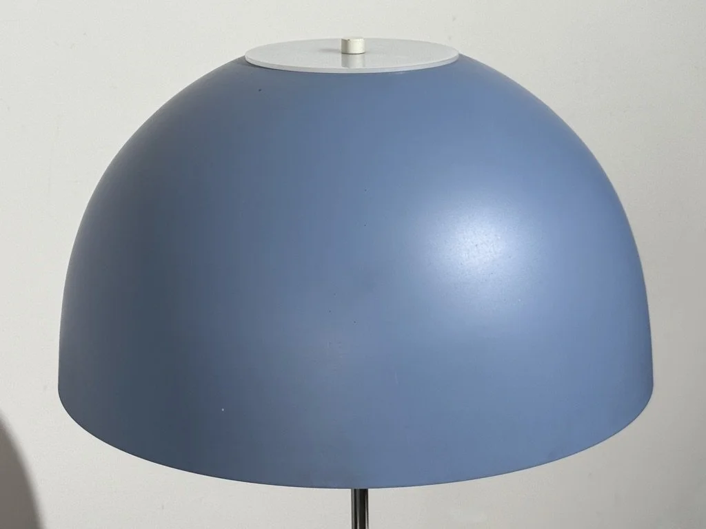 vintage mid century modern paul mayen mushroom dome shade table lamp modernist architectural 1970s sculptural metal lamp