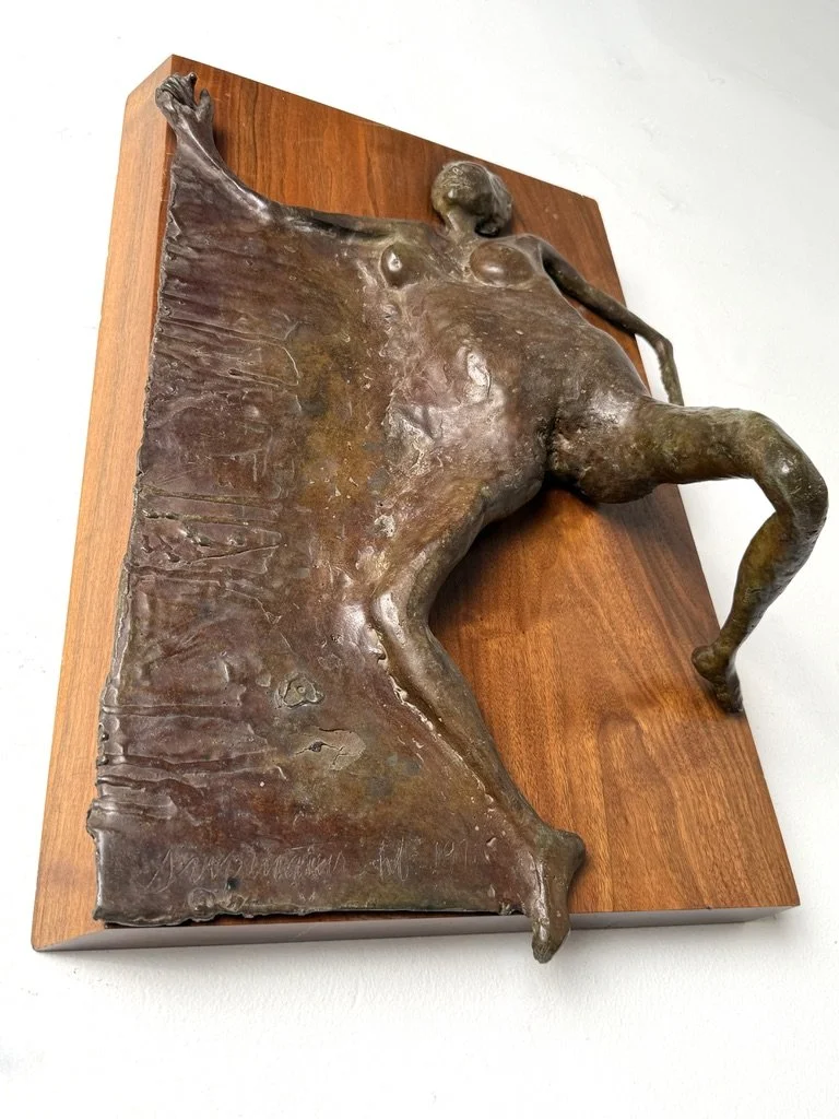 vintage mid century modern bronze relief panel wall sculpture bronze wall hanging nude femal bronze sculpture unique henry moore style sculpture reclining nude three dimensional wall sculpture