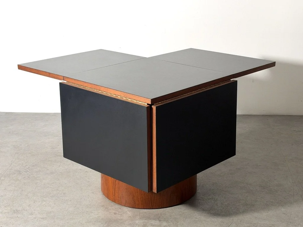 vintage mid century modern vladimir Kagan danish modern coffee table cocktail table side table end table expandable extending hinged rare unique modular coffee table 1960s