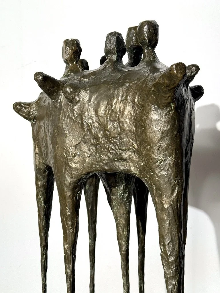 vintage mid century modernist bronze sculpture large brutalist bronze figurative sculpture lynn chadwick cranbrook detroit artist unique large bronze floor sculpture