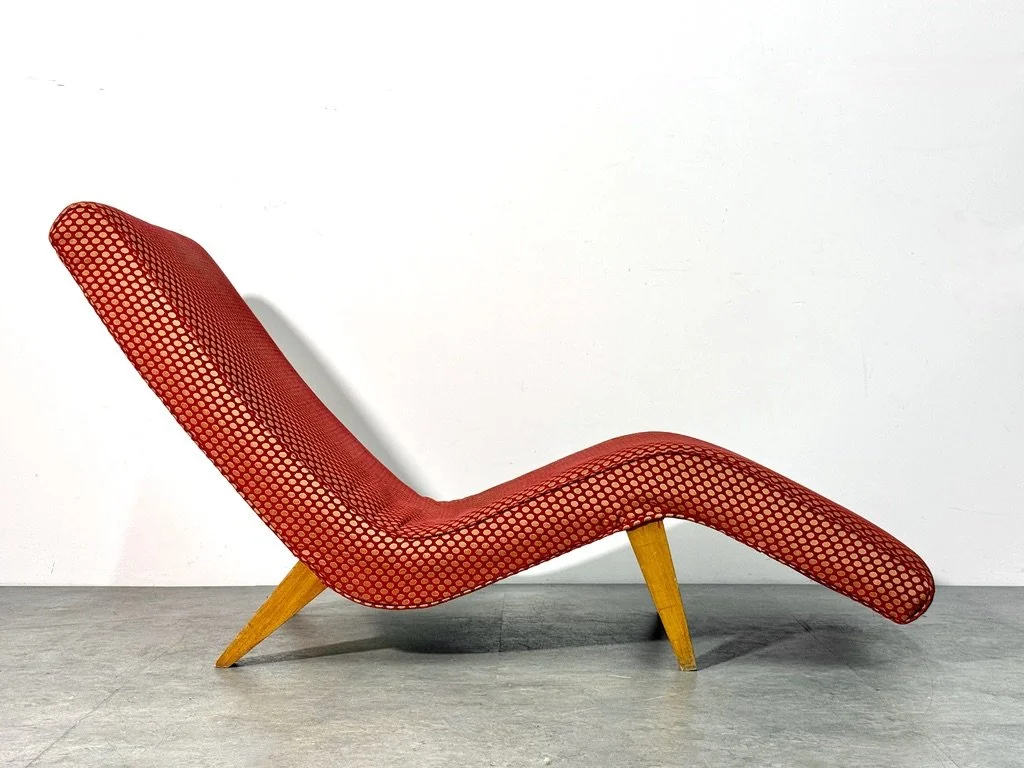 vintage mid century modern sculptural wave chaise lounge adrian pearsall greta grossman rare unique serpentine chaise lounge vladimir kagan