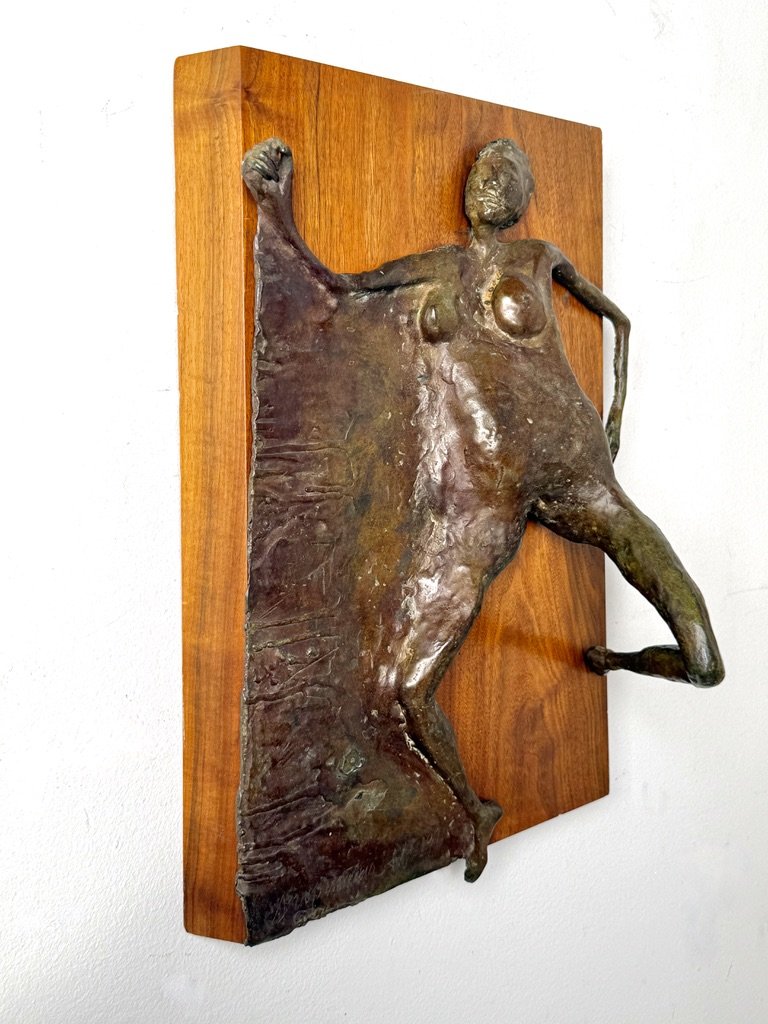 vintage mid century modern bronze relief panel wall sculpture bronze wall hanging nude femal bronze sculpture unique henry moore style sculpture reclining nude three dimensional wall sculpture