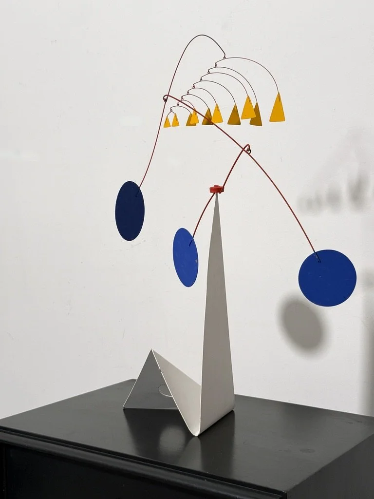 vintage mid century modern alexander calder mobile stabile sculpture arhtur bauman kinetic mobile table top modernist kinetic sculpture unique rare standing mobile art