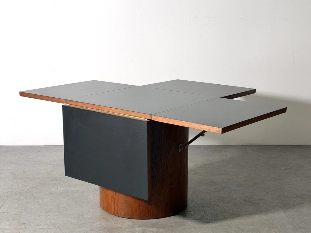 vintage mid century modern vladimir Kagan danish modern coffee table cocktail table side table end table expandable extending hinged rare unique modular coffee table 1960s