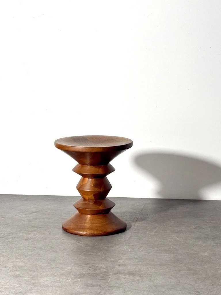 Vintage Charles Eames Time Life Stool Model C in Walnut for Herman Miller 1960s
