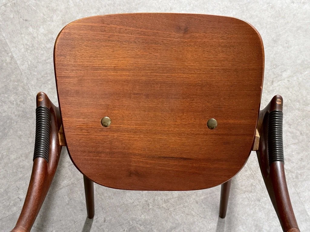 vintage mid century danish modern teak sculptural armchair side chair accent chair rosewood sculpted hans wegner arne vodder finn juhl