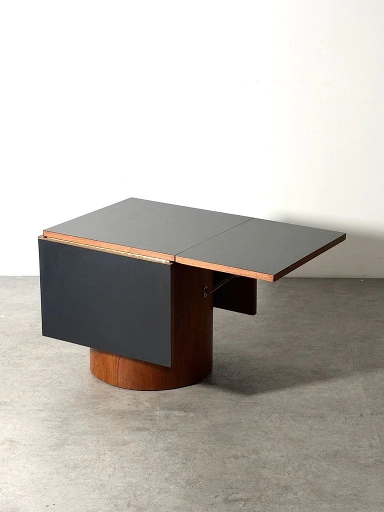 vintage mid century modern vladimir Kagan danish modern coffee table cocktail table side table end table expandable extending hinged rare unique modular coffee table 1960s