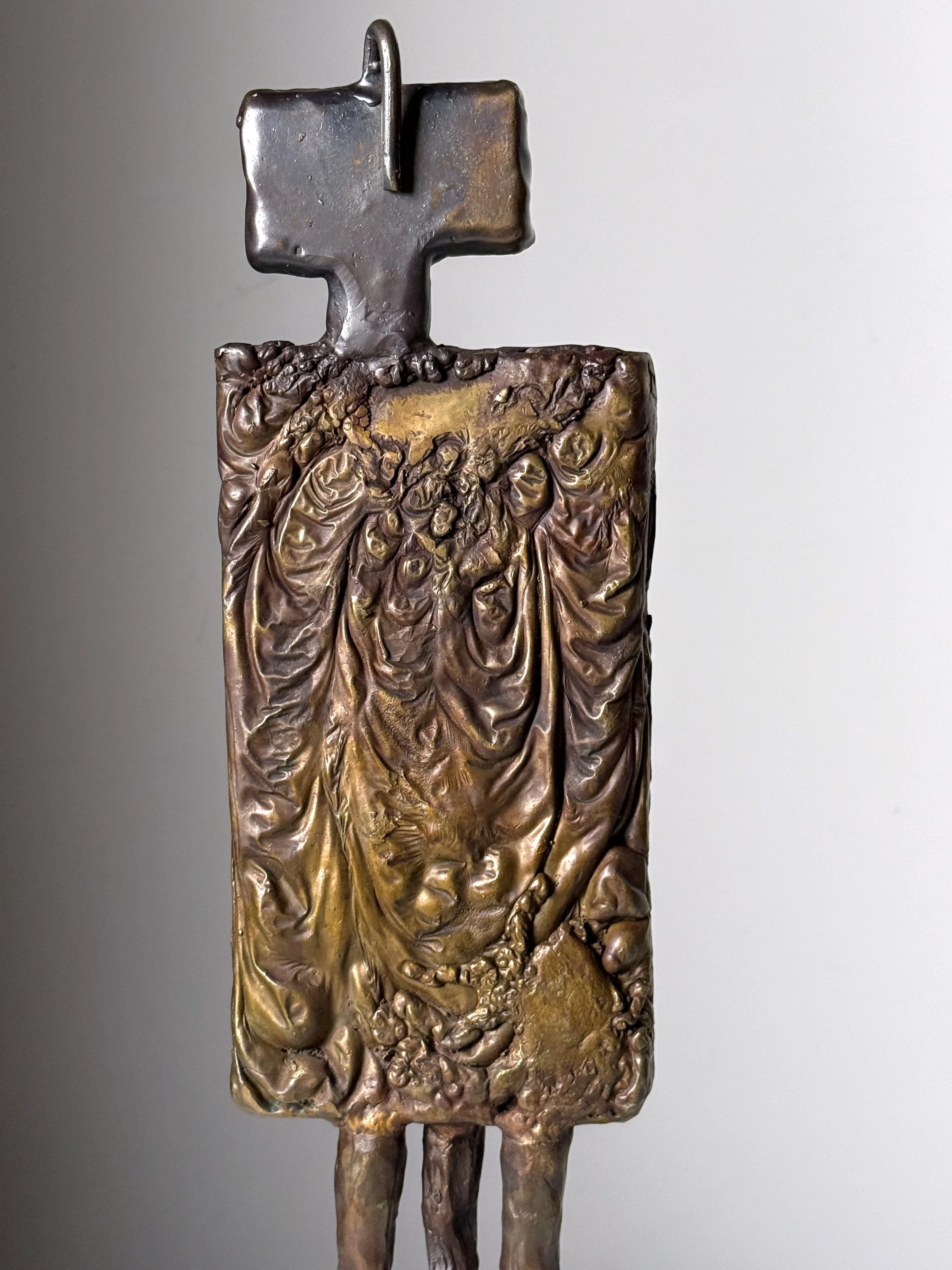 vintage mid century modern detroit michigan original bronze sculpture brutalist figure abstract sculpture bronze relief unique figural sculpture lynn chadwick