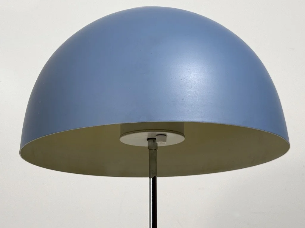 vintage mid century modern paul mayen mushroom dome shade table lamp modernist architectural 1970s sculptural metal lamp