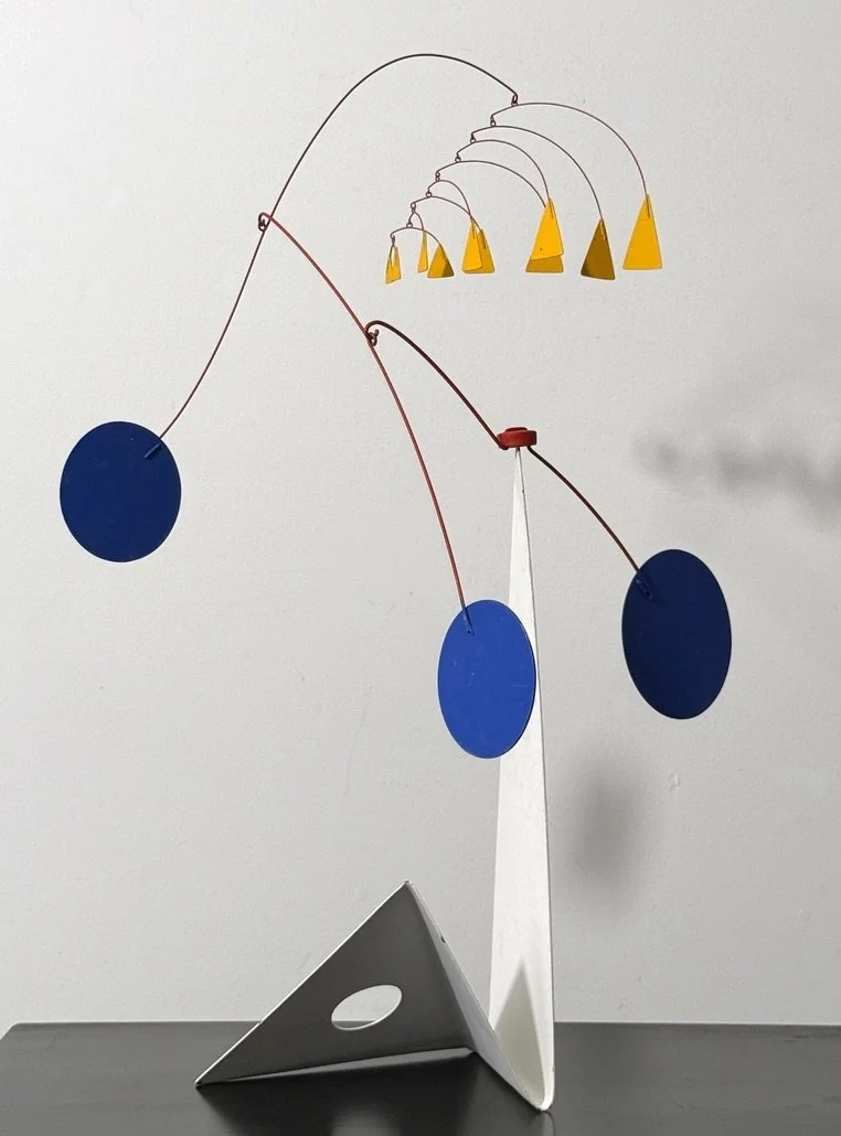 vintage mid century modern alexander calder mobile stabile sculpture arhtur bauman kinetic mobile table top modernist kinetic sculpture unique rare standing mobile art