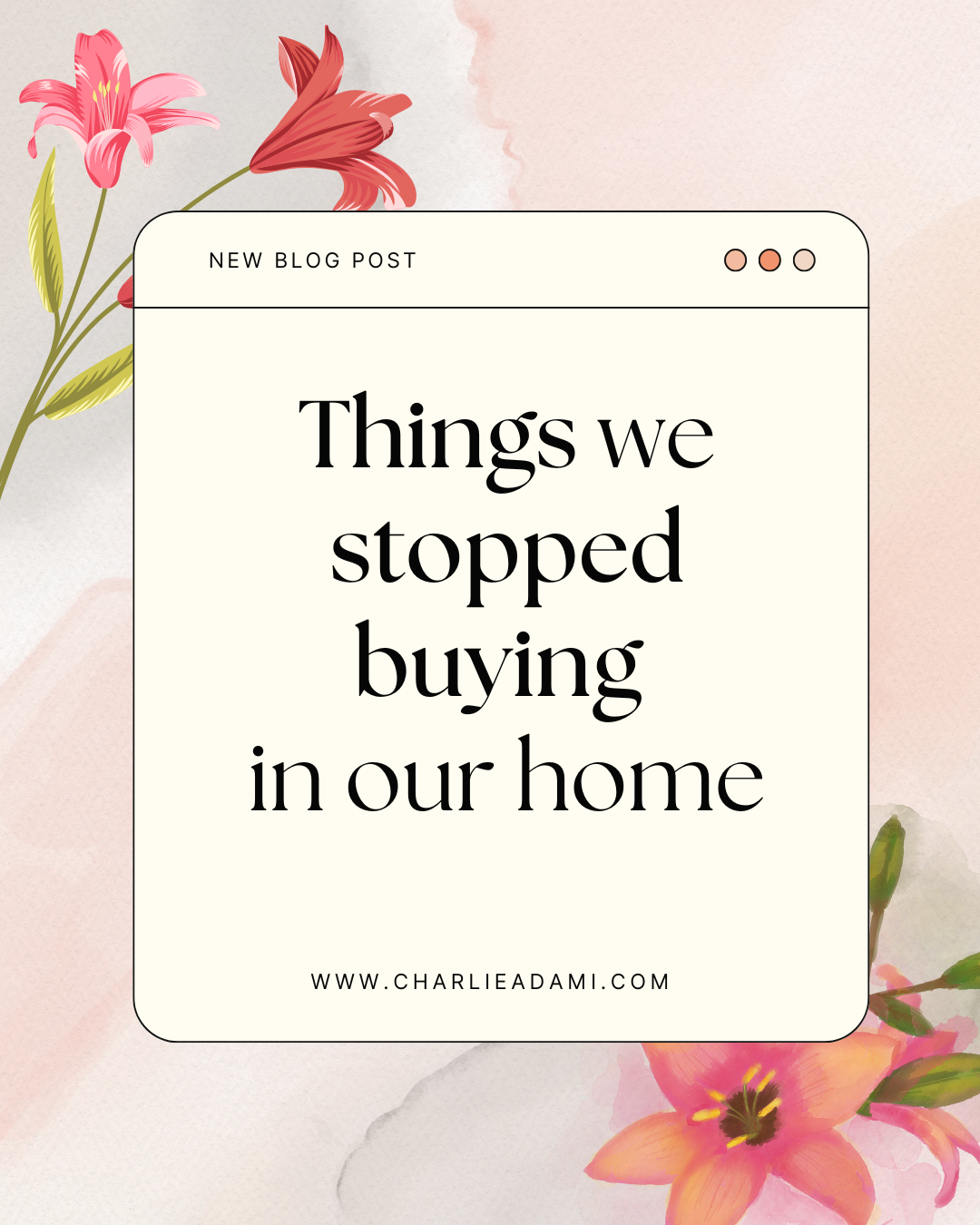 Things i stopped buying for our home
