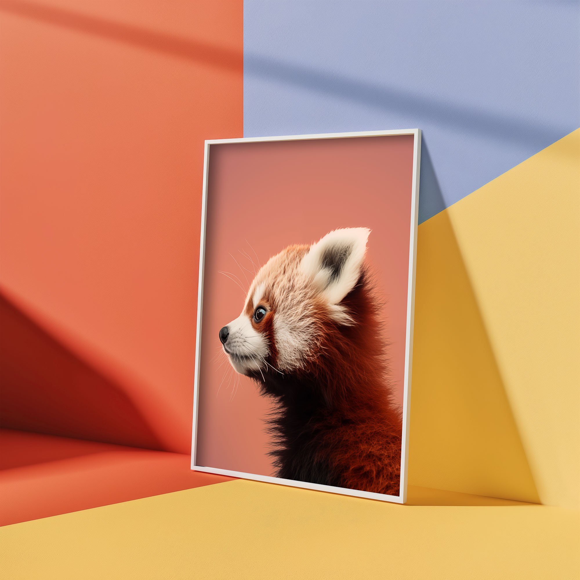 red-panda-print-terracotta-background-single-frame-angle-colored-geometric-wall.jpg