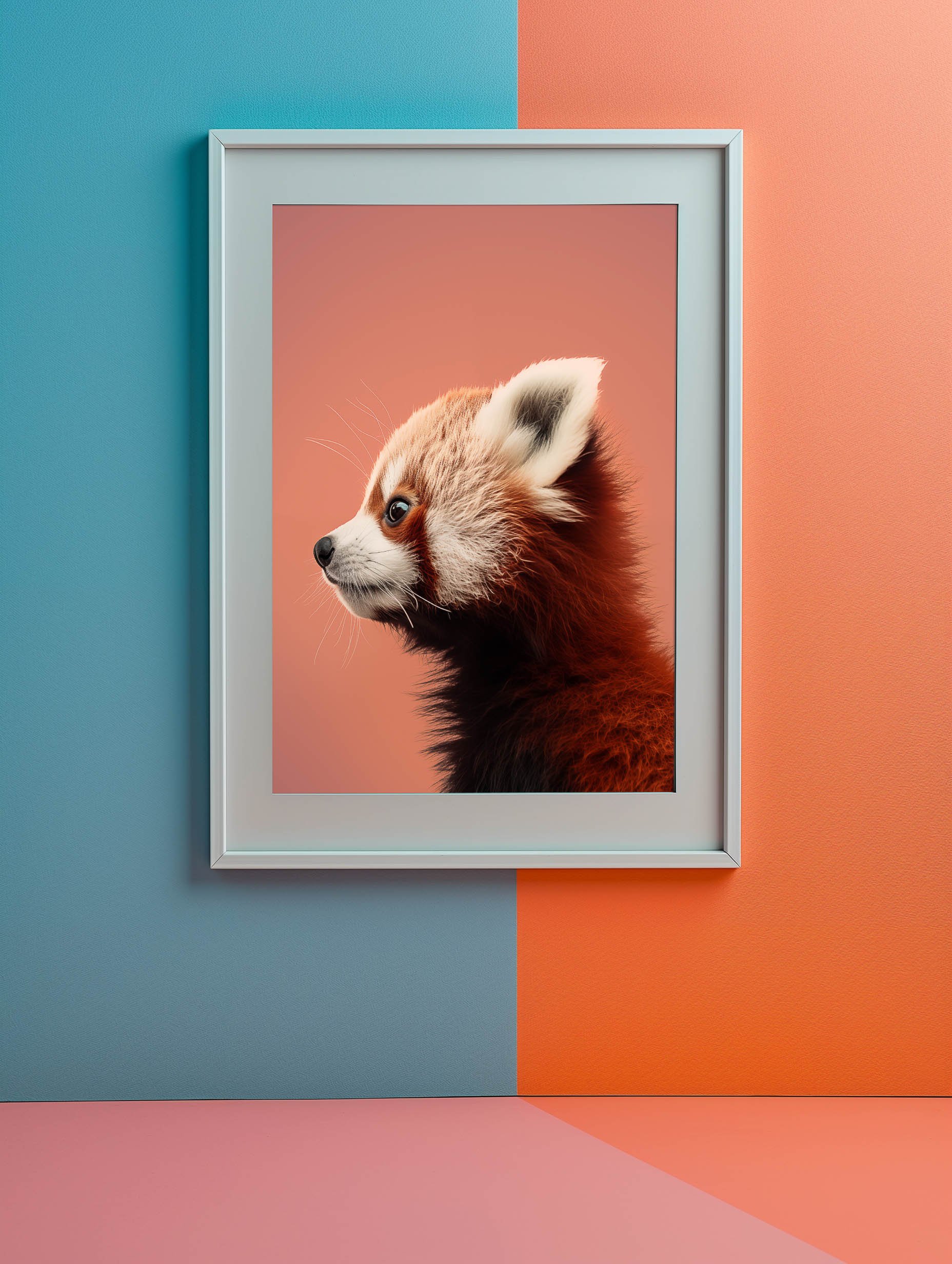 red-panda-print-terracotta-background-modern-geometric-complimentory-strong-colour.jpg